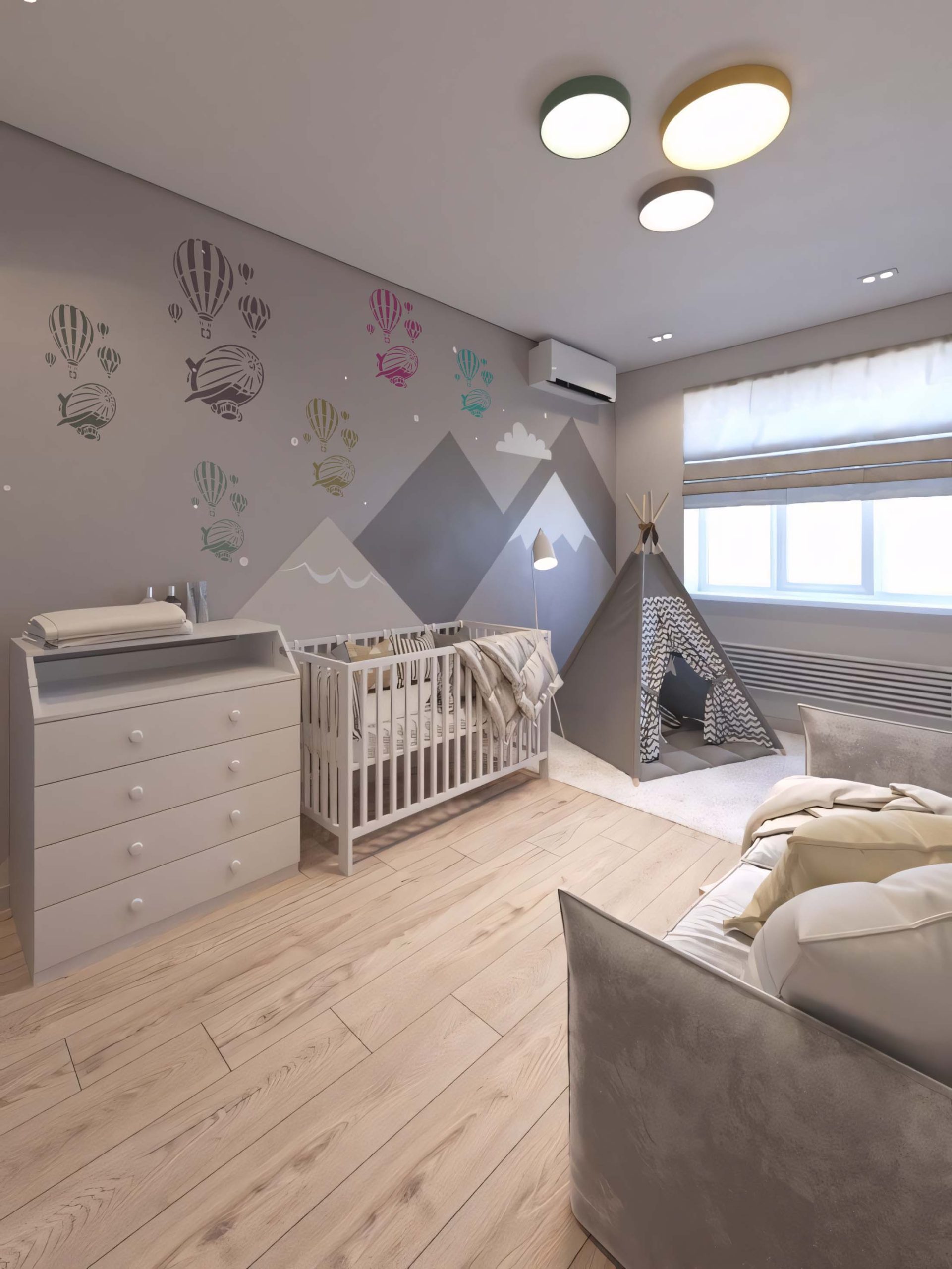 Reusable aerostat balloon stencil for vintage-style wall art and creative DIY projects