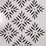 Plantilla de patrón de puntos y ramas inspirada en la naturaleza