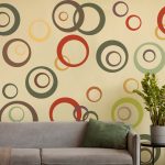 Juego de plantillas modernas de anillos geométricos para paredes y decoración DIY