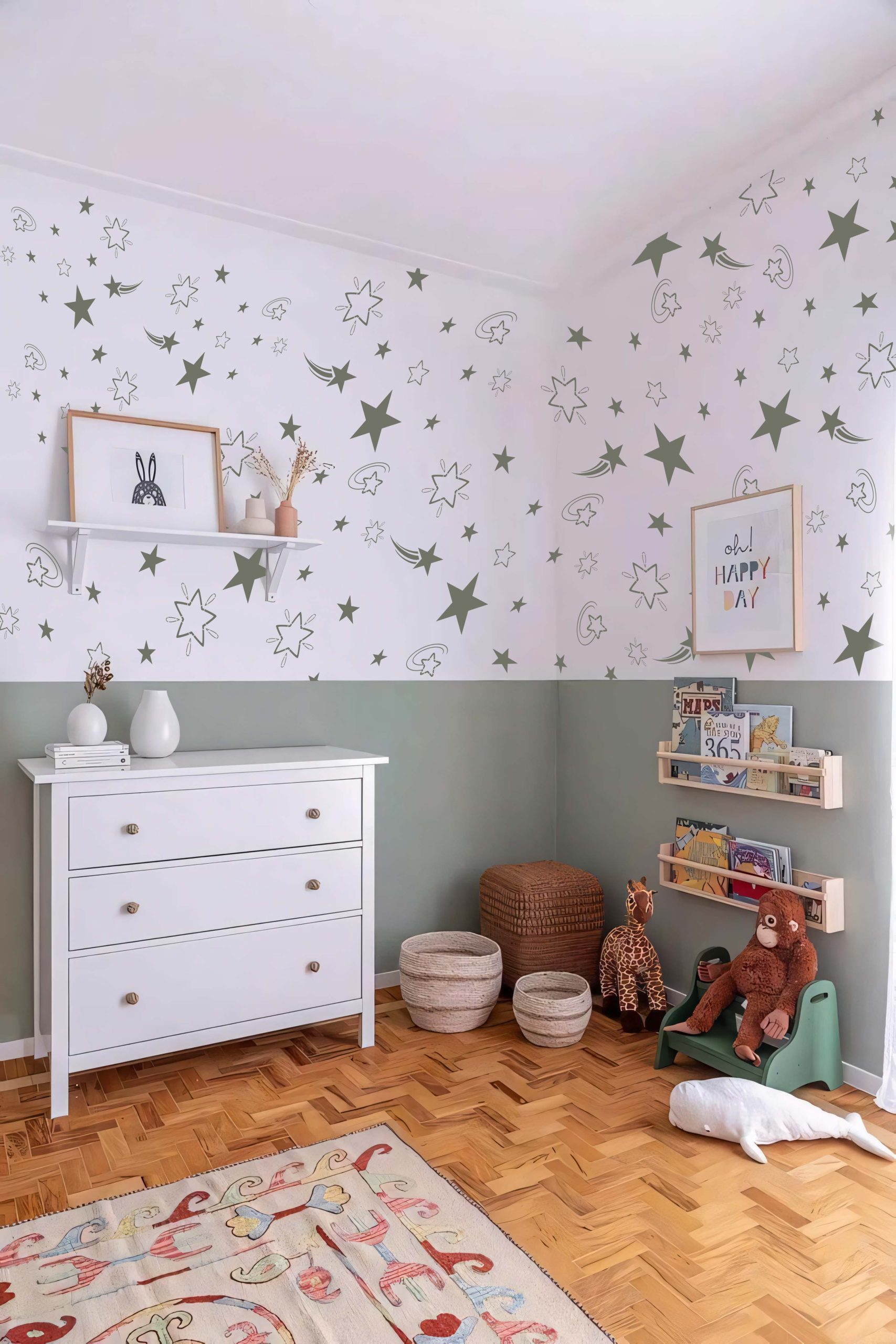 Plantilla de estrellas de pared reutilizable para pintar y decorar