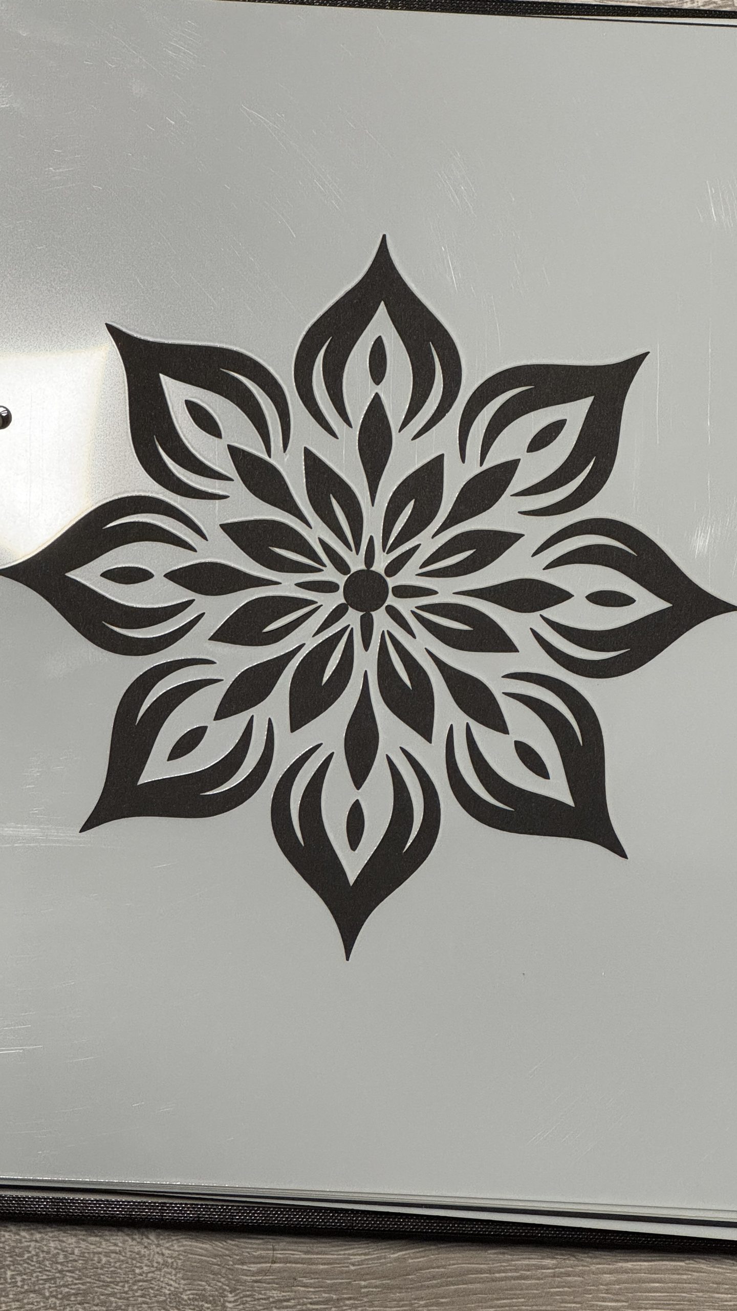 Elegant floral mandala stencil for home decor