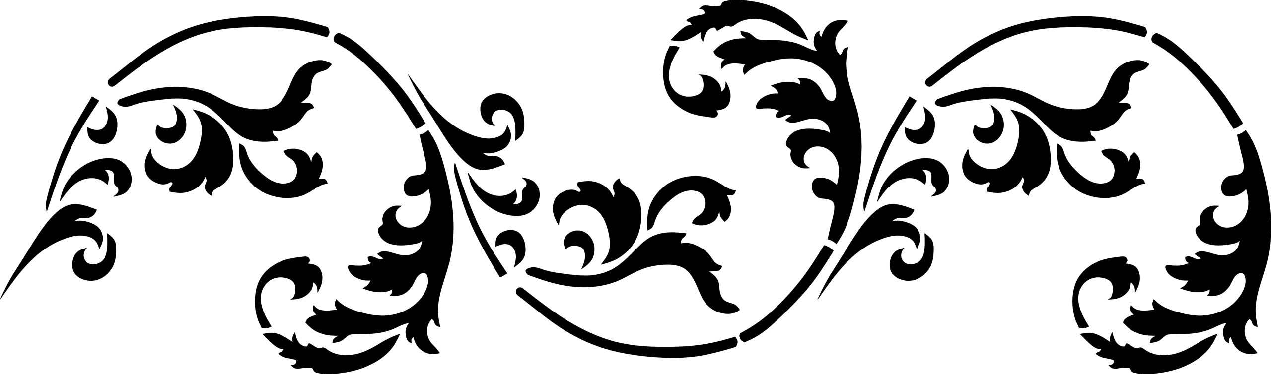 Stencil featuring baroque-style swirling ornament design with acanthus leaves — ideal for elegant wall and furniture borders.